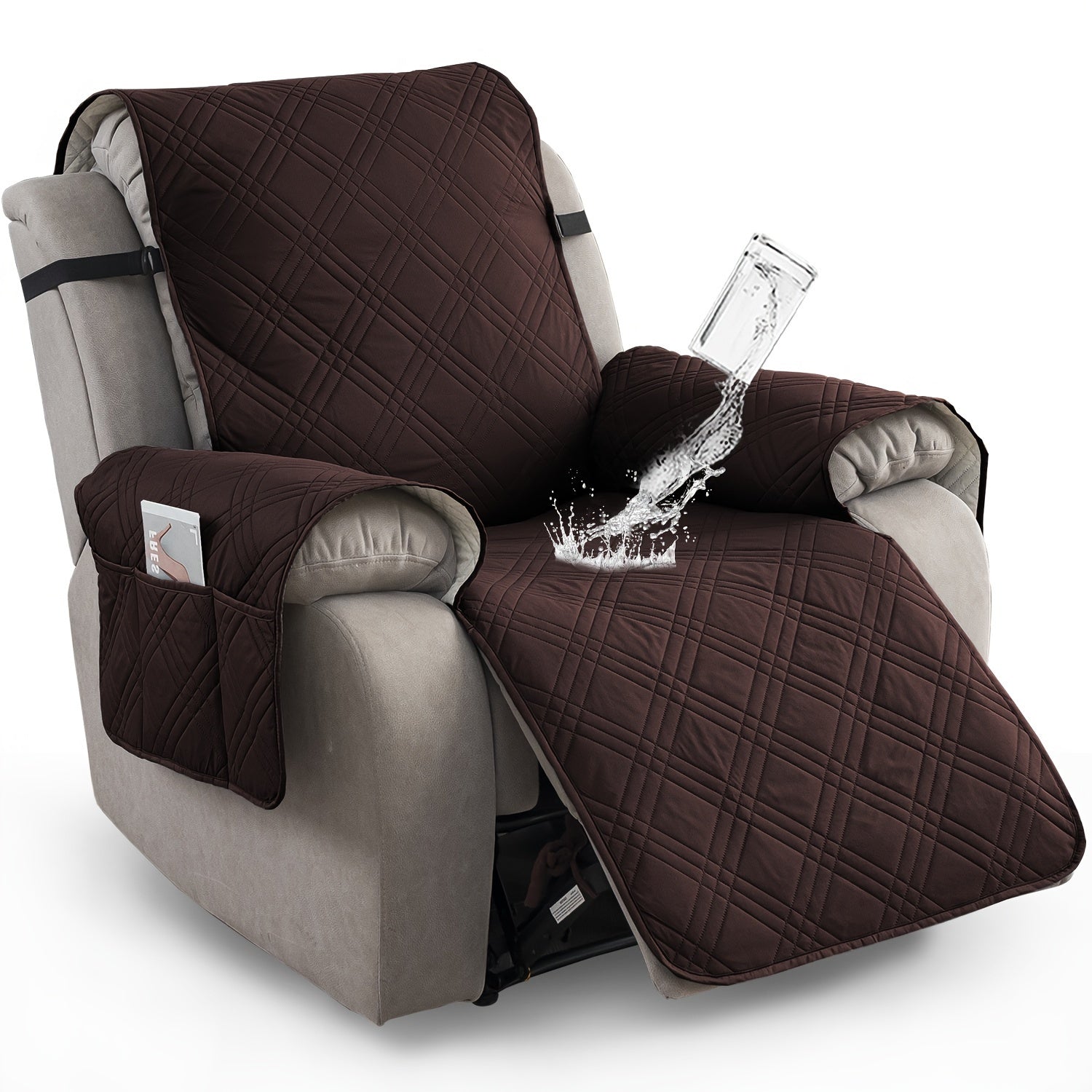 Waterproof, Non-Slip Recliner Chair Cover – Washable Furniture Protector with Pocket