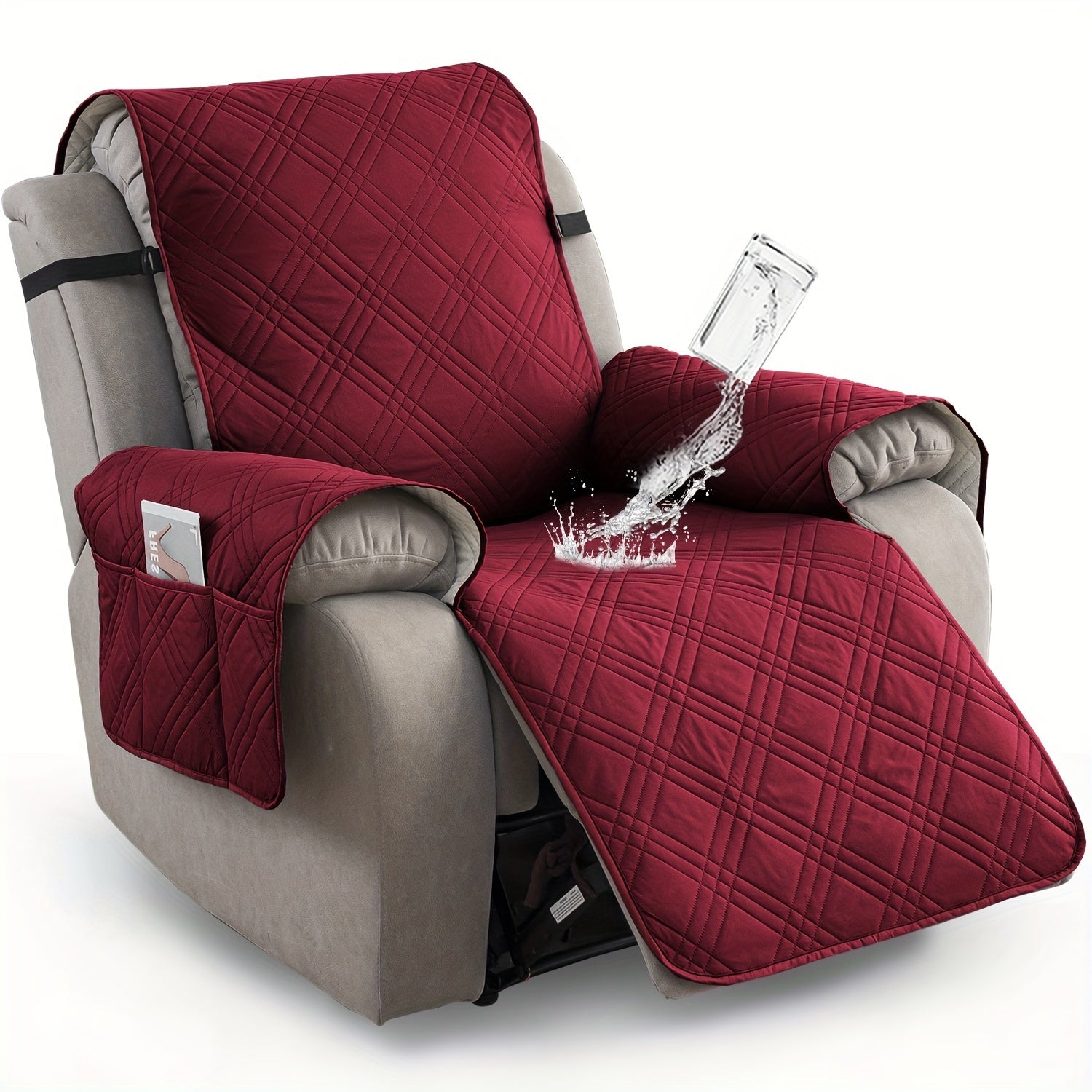 Waterproof, Non-Slip Recliner Chair Cover – Washable Furniture Protector with Pocket