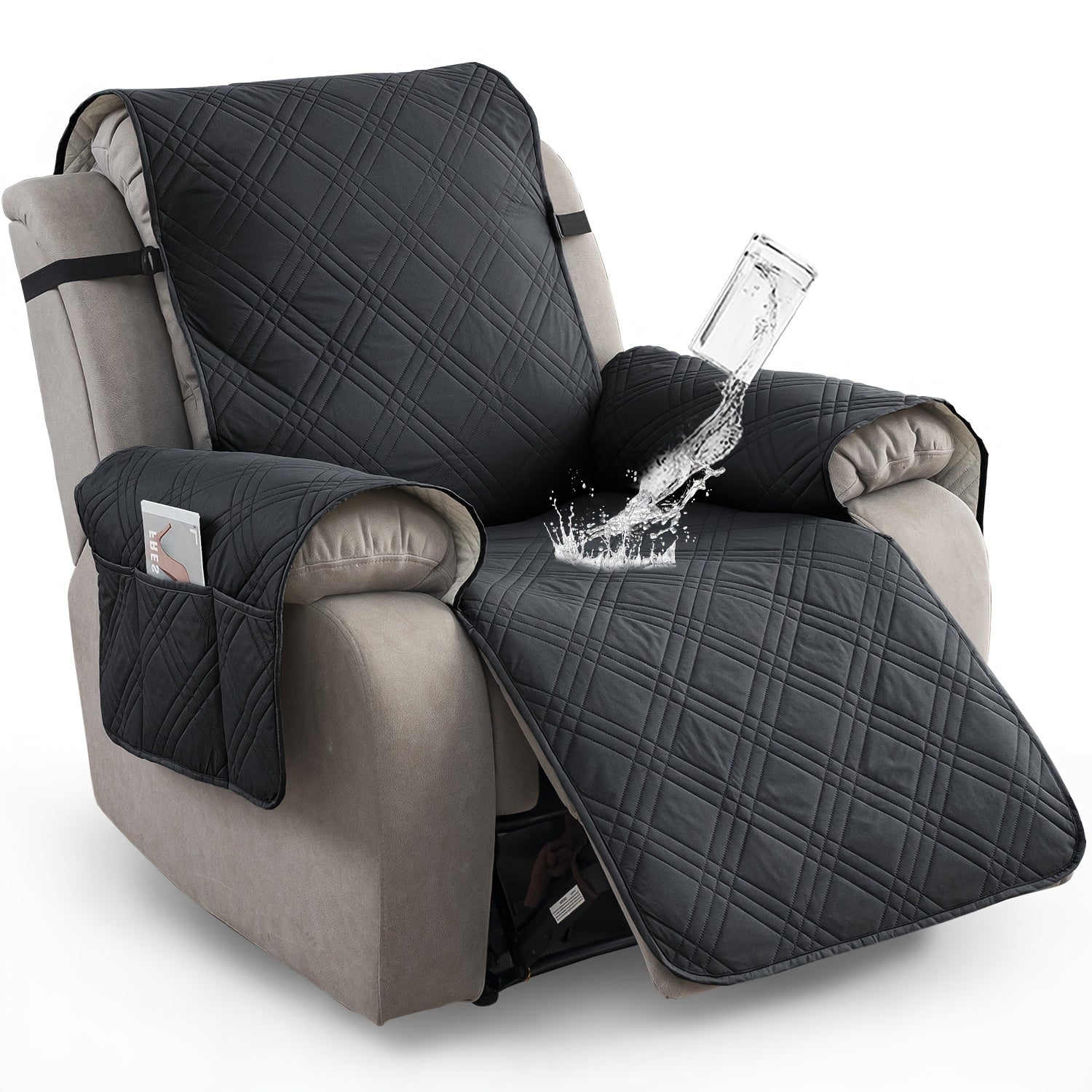 Waterproof, Non-Slip Recliner Chair Cover – Washable Furniture Protector with Pocket