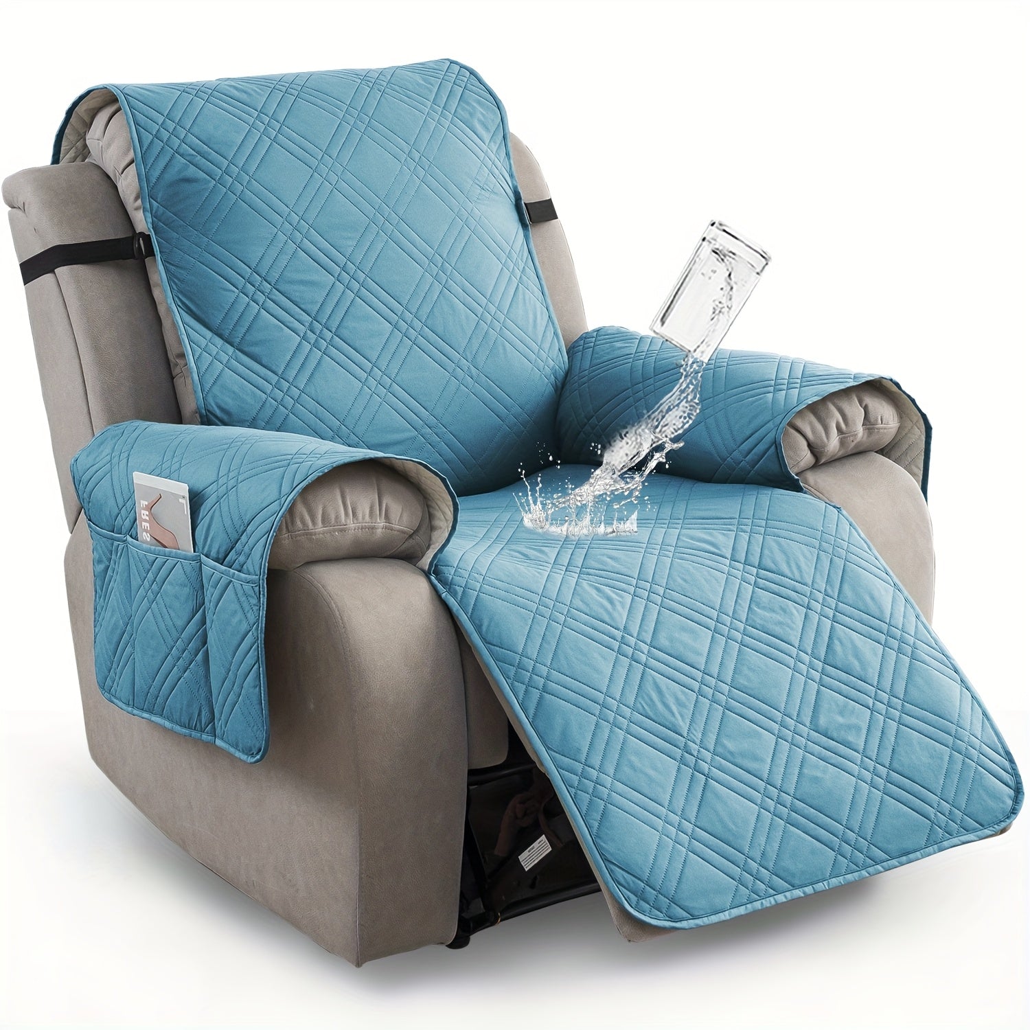 Waterproof, Non-Slip Recliner Chair Cover – Washable Furniture Protector with Pocket