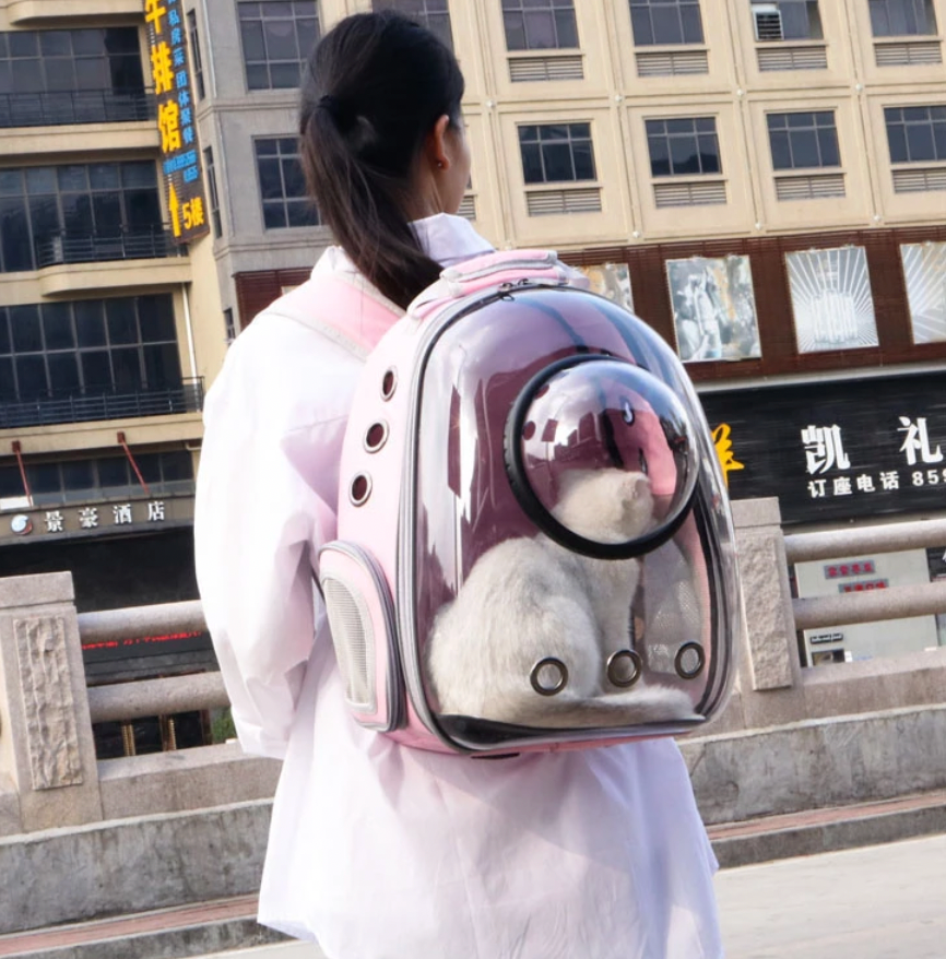 AstroPaws Cat Backpack Carrier – Space Bubble Window Travel Bag