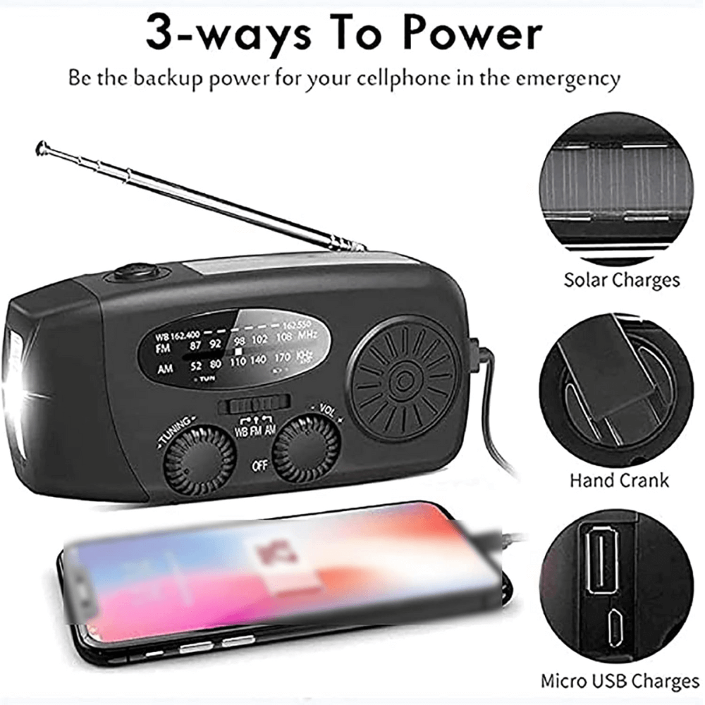 Portable Multi-Function Wind-Up Radio