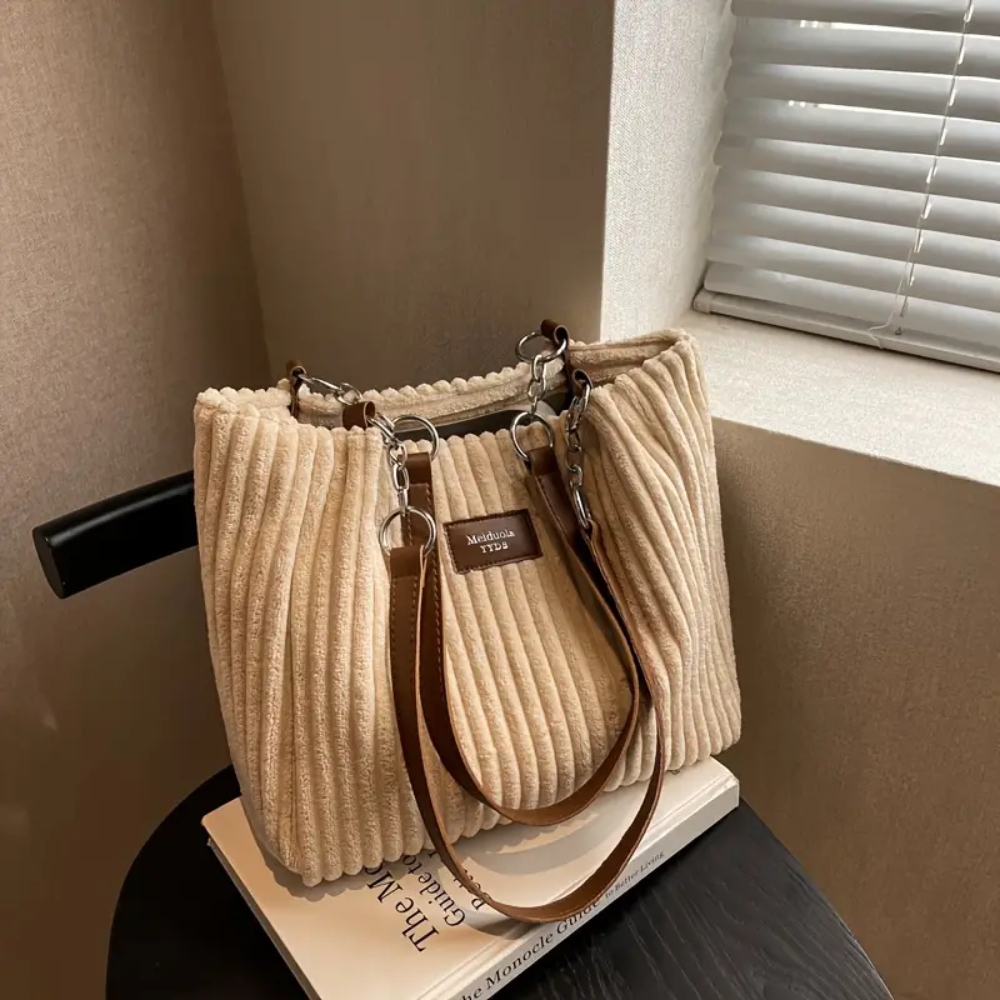 Luxe Corduroy Tote Bag