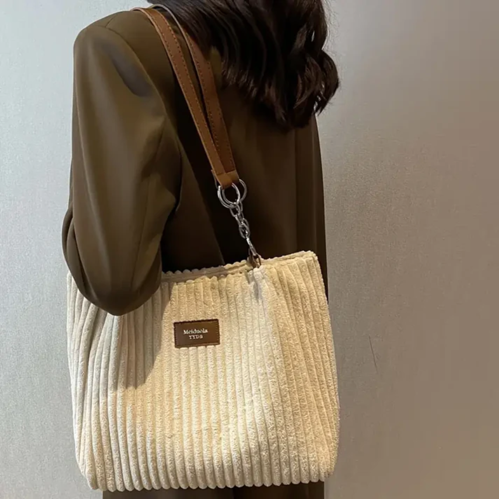 Luxe Corduroy Tote Bag