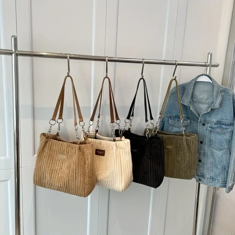 Luxe Corduroy Tote Bag