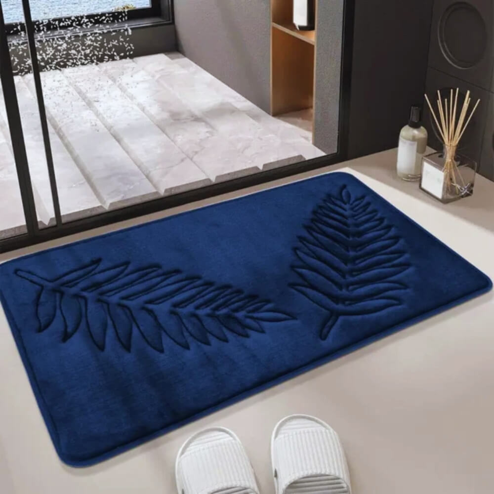 Veloura Leaf Comfort Bath Mat Set • Plush & Absorbent