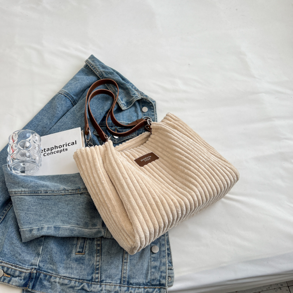 Luxe Corduroy Tote Bag