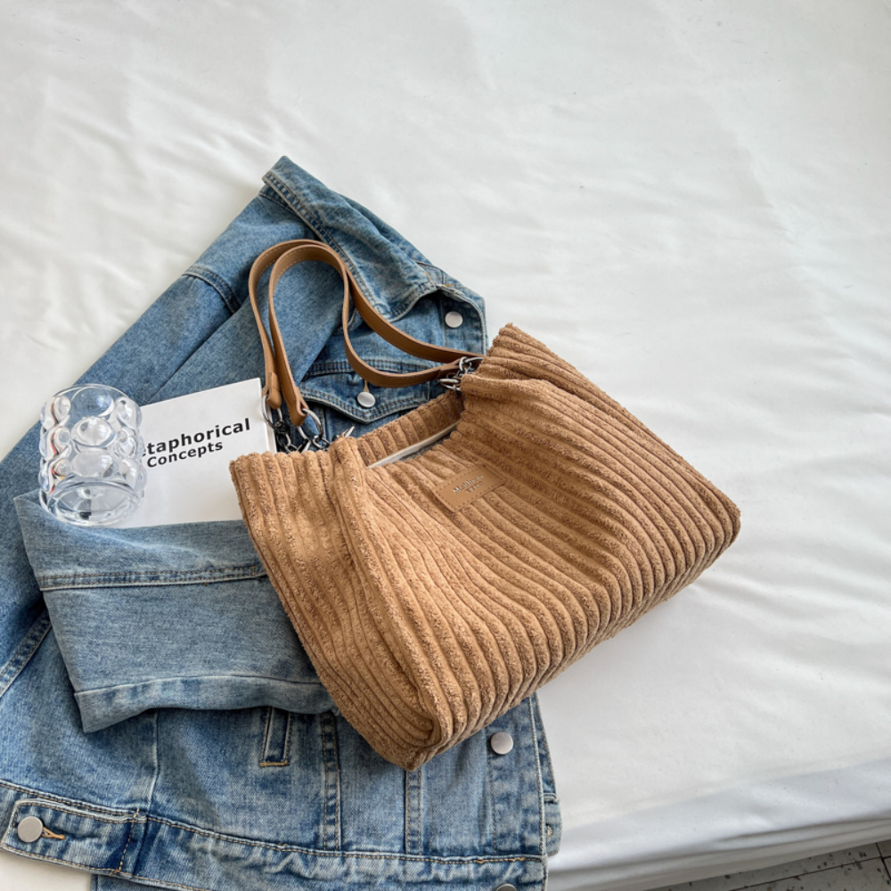 Luxe Corduroy Tote Bag