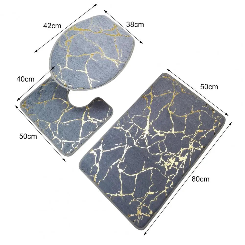 Royale Marble Style Luxury Bathroom Mat Set