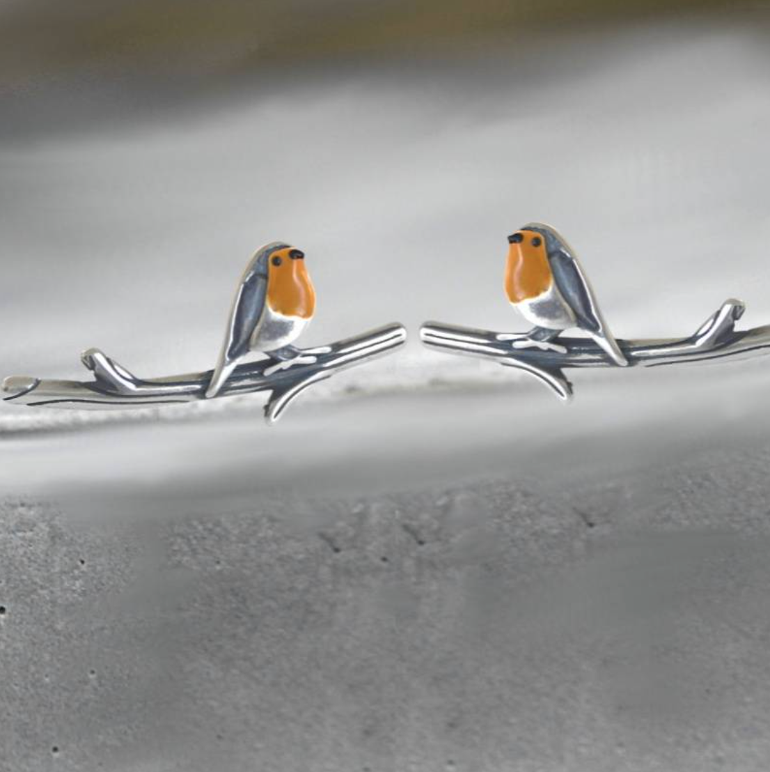 Skyglimmer | Bird Earrings In Stained Glass