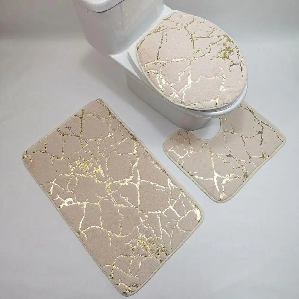 Royale Marble Style Luxury Bathroom Mat Set