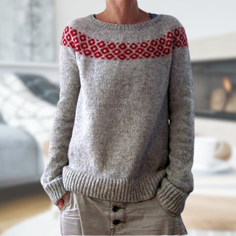 Aurora - Knitted Sweater with Round Neck - nubuso