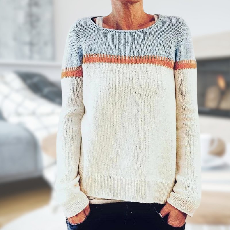 Aurora - Knitted Sweater with Round Neck - nubuso