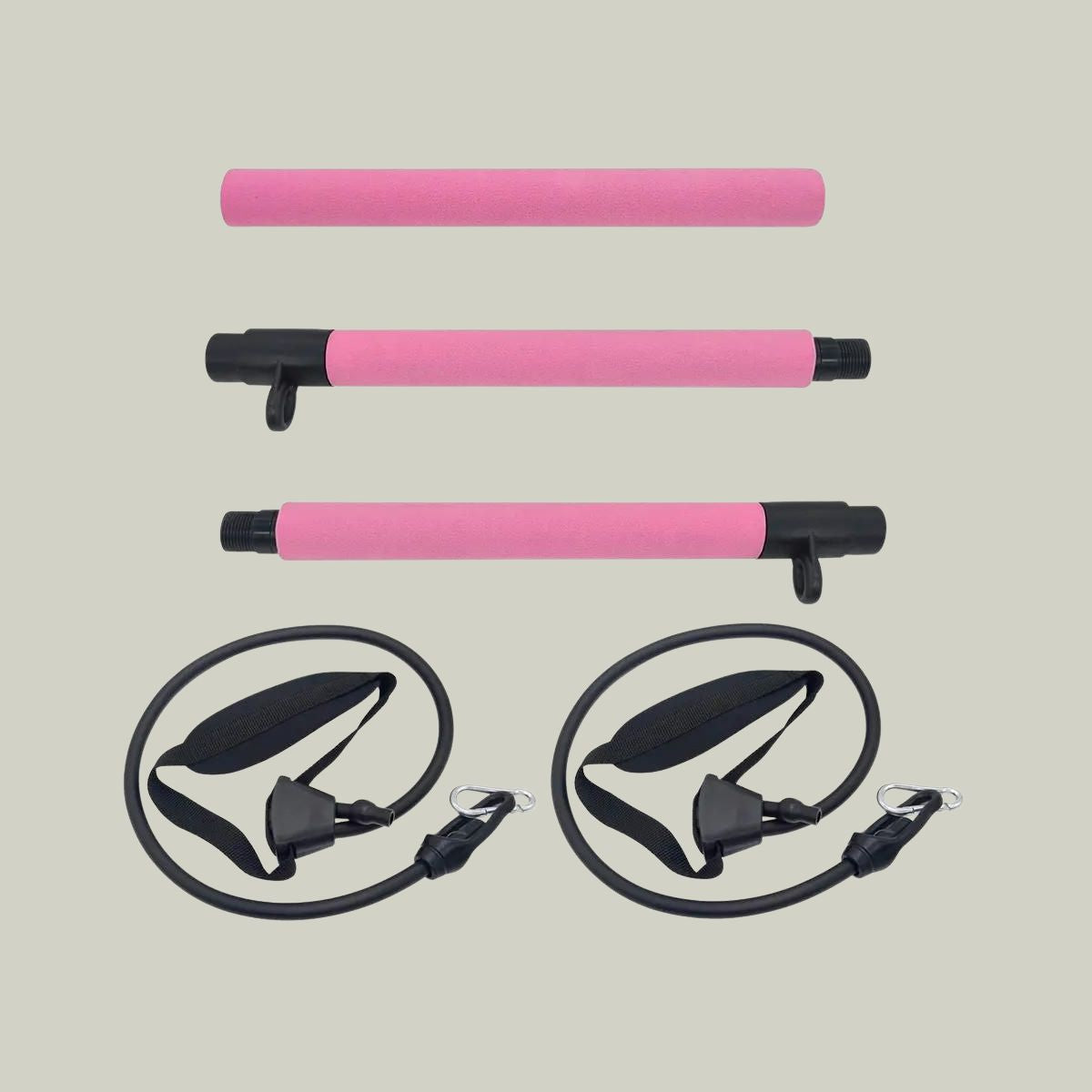 PowerPilates Bar Kit – Portable Home Gym for Full Body Resistance Workouts